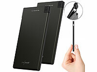 revolt 2er-Set Notfall-Powerbank, ... 5.000 mAh, USB-Kabel