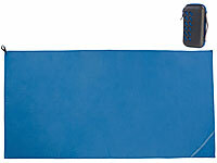 PEARL Mikrofaser-Handtuch mit Tasche, ... 200 x 100 cm, blau