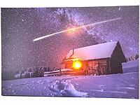 infactory Animiertes LED-Wandbild "Haus ... 38 x 58 cm