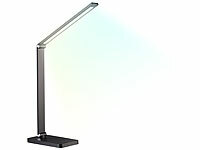 Lunartec Aluminium-Schreibtischleuchte, ... USB, schwarz