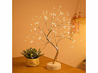 Lunartec LED-Lichterbaum, 108 ... 53 cm hoch, goldfarben