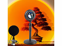 PEARL LED-Sonnenuntergangsleuchte, Teleskop-St&auml;nder, USB