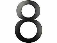 PEARL Hausnummer aus Metall, Nummer ... 130 x 2 mm, schwarz