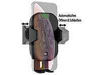 Callstel Qi-Smartphone-Ladehalter ... Automatik-Klemme, 15W