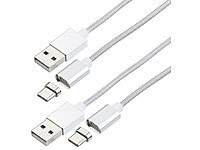 Callstel 2er-Set USB-Lade- & ... USB-C-Stecker, 1 m, 2,1 A
