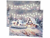 infactory 2er-Set Wandbilder "Winterdorf" ... 40 x 30 cm