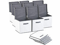 PEARL 8er-Set Aufbewahrungsboxen ... 31x31x31 cm, wei&szlig;