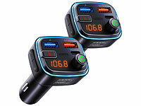 auvisio 2er-Set Kfz-FM-... 12/24 V, PD, 45W, Freisprecher