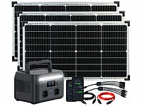 (0% MwSt) revolt Tragbare Powerstation & ... 3x 60-W-Panel