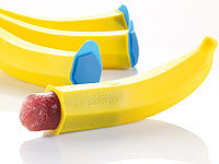 PEARL Silikon-Formen "Eis Banane" für Speiseeis, 4er-Set