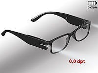 PEARL Modische Brille mit ... LED-Leselicht, ohne Sehstärke