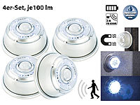 Lunartec LED-Nachtlicht mit ... & Magnethalterung 4er-Set