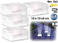 Lunartec Solar-LED-Glasbaustein ...-Set groß (10x10cm), IP44