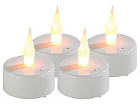 Lunartec LED-Teelichter mit ... beweglicher Flamme, 4er-Set