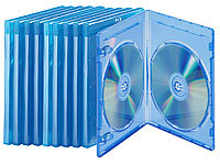 PEARL Blu-ray Soft-Hüllen blau-... 10er-Pack für je 2 Discs
