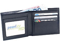 Carlo Milano Geldbeutel mit ... Echtleder &uuml;berzogen, schwarz