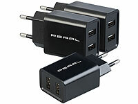 PEARL 3er-Set 2-Port USB-... 2,4 A / 12 Watt, schwarz