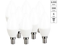Luminea 8er-Set LED-Kerzen, ... E14, 6 Watt, 6500 K