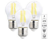 Luminea LED-Filament-Lampen im 3er-... 4 W, 6500 K, dimmbar