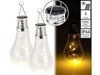 Lunartec 2er-Set Solar-LED-Lampe ... 3 warmweiße LEDs, 2 lm