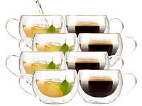 Cucina di Modena Doppelwandiges Kaffee- & Tee-Glas, 8er-Set