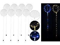PEARL 8er-Set Luftballons mit ... Farb-LEDs, Ø 25 cm