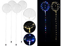 PEARL 4er-Set Luftballons mit ... Farb-LEDs, Ø 25 cm
