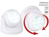 Luminea 2er-Set kabellose ... 360° drehbar,100 lm