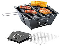 PEARL Flach zusammenklappbarer Kohle-Grill, ... 24,5 x 24 cm