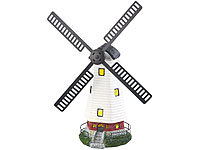 Lunartec Solar-Deko-Windmühle mit ...-Licht, 8-Stunden-Akku
