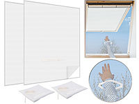infactory 2er-Set Fliegengitter mit ... 150 x 180 cm, wei&szlig;
