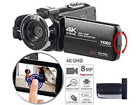 Somikon 4K-UHD-Camcorder mit ...-Display, HD mit 120 B./Sek.