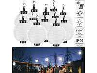 Lunartec 12er-Set Solar-LED-... IP44, warmweiß, 20 cm Ø