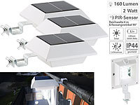 Lunartec Solar-LED-Dachrinnenleuchte, ... weiß, 3er-Set