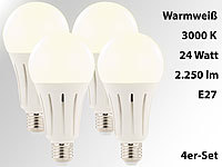 Luminea High-Power-LED-Lampe E27, ... Lumen, 3000 K, 4er-Set