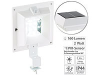 Lunartec Solar-LED-Dachrinnenleuchte ... 2 Watt, IP44, weiß