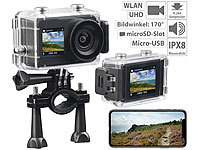 Somikon UHD-Action-Cam mit ... und Sony-Bildsensor, IPX8