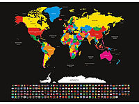 infactory XXL-Weltkarte mit Ländern ... 82 x 59 cm