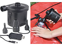 infactory Akku-Luftpumpe mit 3 ... USB-Ladekabel, 200 l/Min.