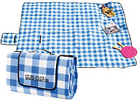 PEARL Fleece-Picknick-Decke mit ... Unterseite, 200 x 175 cm
