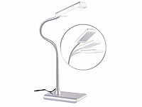 Lunartec LED-Schreibtischlampe mit ... 5 Watt, silbern