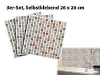 infactory Selbstklebende 3D-Mosaik-... 26 cm, 3er-Set