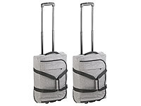 Xcase Faltbare 2in1-Handgepäck-Trolley ... l, 2 kg, 2er-Set