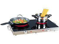 Rosenstein & S&ouml;hne Glaskeramik-Doppel-... & 20,5 cm, 2800 W