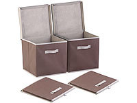 PEARL 2er-Set Aufbewahrungsboxen ... 31x31x31 cm, braun