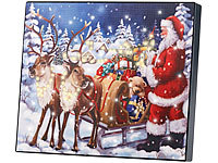 infactory LED-Bild "Weihnachtsmann mit ... 28 x 23 cm