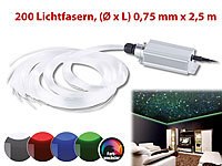 Lunartec Glasfaser-RGB-LED-... und 200 Lichtfasern