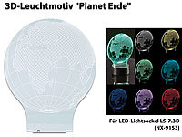 Lunartec 3D-Leuchtmotiv "Planet ...-LED-Lichtsockel LS-7.3D