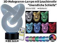 Lunartec 3D-Hologramm-Lampe ... Schleife", 7-farbig