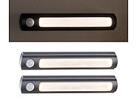 Luminea 2er-Set LED-Schrankleuchte, PIR-... W, 25 Lm, 3000 K